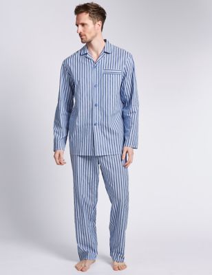 2in Longer Pure Cotton Striped Pyjamas